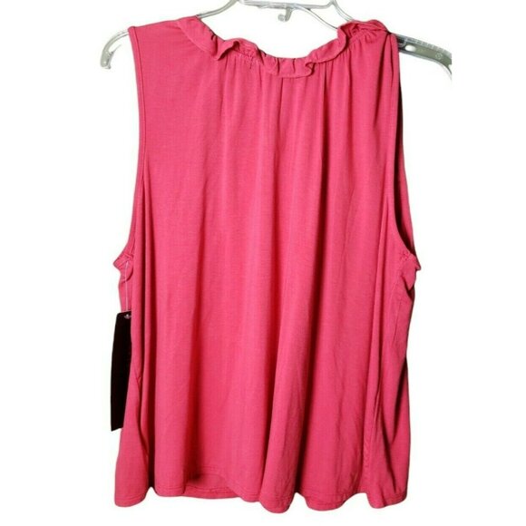 Always Indigo Shirt Womens Size M Sleeveless Tank Blouse Pink Boho Flowy Tie NWT - Picture 2 of 6